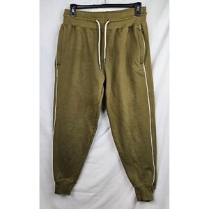 Cotopaxi Mens Large Olive Green Organic Cotton Fleece Jogger Sweatpants Pockets